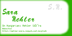 sara mehler business card
